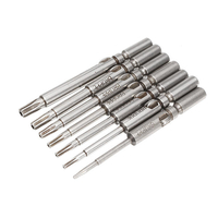BROPPE 7Pcs 801 T6-T20 Torx Screwdriver Bit Set 5mm Round Shank Buse à tournevis électrique