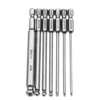 Broppe 7pcs SAE 5 / 64-5 / 16 pouces 100mm magnétique tournevis à billes bit 1/4 pouce hexagonale