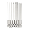 BROPPE 8 pièces 100mm S2 acier allié SL2-SL6 tête plate magnétique et embouts de tournevis cruciformes 1/4 pouce à tige
