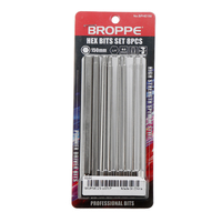 BROPPE 8 pièces 1/4 "150mm embouts de tournevis hexagonaux 1.5-8mm perceuse électronique magnétique S2 ensemble dem