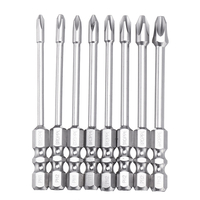 BROPPE 8 pièces 75mm / 100mm Longueur embout de tournevis cruciforme à impact embout de tournevis croisé à couple élevé