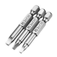 BROPPE Lot de 3 embouts de tournevis magnétiques à tête carrée 50 mm S1-S3 tige hexagonale 1/4"