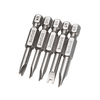 Broppe Lot de 5 embouts de tournevis magnétiques en forme de U à tige hexagonale 50 mm 1/4"