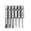 BROPPE Lot de 6 embouts de tournevis magnétiques à tête plate 50 mm 2, 0-6, 0 mm