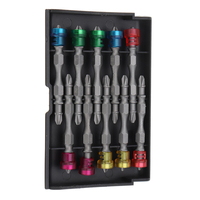 BROPPE 10pcs Double Tete 65mm Alliage 7056323 PH2 Phillips Embout Magnet Tournevis 1/4 Pouce Hex Jarret