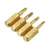 Broppe 4pcs 25mm 1.8-2.7mm Triangle en forme de tournevis Bits 1/4 pouce Hex Shank Galvanoplastie Bronze
