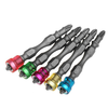 Broppe 5pcs Double Tête 65mm S2 Alliage PH2 Phillips Magnétique Bits Tournevis 1/4 Inch Hex Shank