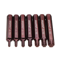 Broppe 7pcs T20-55 75mm Tournevis Torx magnétique 10mm Hex Shank pour tournevis à percussion