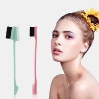 Brosse à cheveux Brosses de bord Brosse à sourcils à double extrémité Peigne Outil de coupe de cheveux pour sourcils