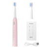 Brosse à dents électrique à ultrasons 5 modes de nettoyage Brosse de nettoyage des dents étanche rechargeable + 2 têtes