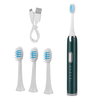 Brosse à dents électrique à ultrasons rechargeable USB 5 modes Brosse de nettoyage des dents + 4 têtes de brosse