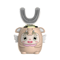 Brosse à dents électrique en forme de U 360 ° pour enfants Brosse à dents intelligente en silicone