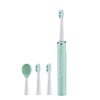 Brosse à dents électrique sonique 2 en 1 brosse de nettoyage du visage IPX7 brosse à dents rechargeable USB étanche