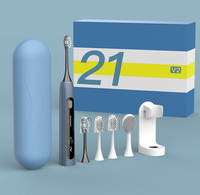 Brosse à dents électrique sonique V2 avec écran couleur brosse à minuterie adulte Brosses à dents rechargeables USB 3 mo