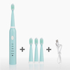 Brosse à dents électrique étanche rechargeable 5 modes Sonic + 4 têtes de brosse