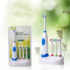Brosse à dents électrique ultrasonique de rotation imperméable avec la tête de brosse de rechange 3pcs