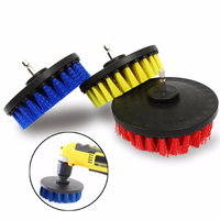 Brosse de nettoyage électrique de brosse de foret rouge / jaune / bleu de 5 pouces pour lenlèvement de la poussière