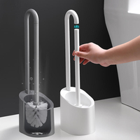 Brosse de toilette Brosse de nettoyage magnétique PP Salle de bain en plastique Type de poignée longue