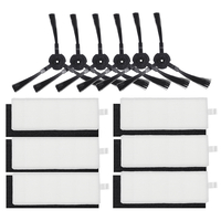 Brosse latérale 18 pièces avec filtre HEPA et filtre à spong pour Ilife A4 A4s A6