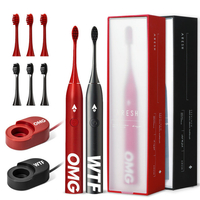Brosse à dents électrique à ultrasons APIYOO OMG & WTF brosse à dents électrique à charge USB automatique intelligente I