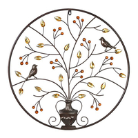 Brun arbre de vie tenture murale Art photo métal fer Sculpture grand 62 cm mur décoratif Art Kit jardin maison bureau dé