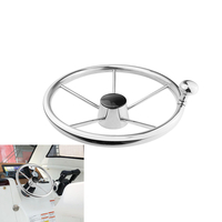 BSET MATEL 13-1 / 2 342mm Volant Acier Inoxydable 316 Grade Marine avec poignée Spinner Bouton Yacht