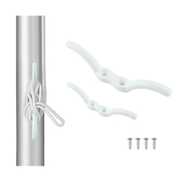BSET METAL Nylon Taquet de mât de drapeau Crochet de corde de drapeau Taquet de voilier de mât de voile Drisse de bateau