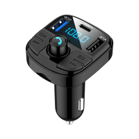 BT29 Bluetooth 5.0 Kit voiture Transmetteur FM sans fil Dual USB Fast Charger Audio Lecteur Mp3 avec port TF Port Type-C