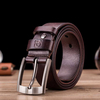BULLCAPTAIN en cuir véritable pommade en cuir affaires décontracté boucle ardillon ceinture en cuir ceinture pour hommes