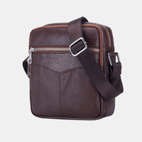 Bullcaptain hommes en cuir véritable multifonction étanche anti-vol téléphone sac bandoulière sac à bandoulière