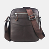 Bullcaptain Sac à bandoulière multi-couches en cuir véritable imperméable pour homme