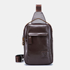 Bullcaptain Vintage sac de poitrine en cuir véritable sac à bandoulière sac à bandoulière