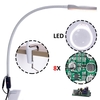 Bureau Grand Clip 48 LEDs 8X Loupe 800mm Tube Métallique Flexible Lampe Loupe Lumineuse Loupe Lecture / Retouche / Soudu