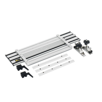 Butée de voie Drillpro + pince + coulisseau + rail + plaque de scie circulaire pour le travail du bois