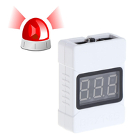 BX100 1-8S Lipo / Li-ion / Fe Batterie Alarme de sonnerie faible avec deux enceintes Testeur de basse tension Mètres de