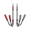 BYZ BC-021 3.5mm mâle à double 3.5mm femelle adaptateur de câble Audio casque Combo pour écouteurs filaires téléphone po