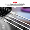 BYZ 3-en-1 USB-C/Micro USB/Port Apple vers câble USB Ligne de cordon de transmission de données de charge rapide pour iP