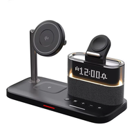 C09 15W 5-in-1 Magnetic Wireless Charger with RGB Light Rigital Display Fast Wireless Charging Stand for Smart Phones fo