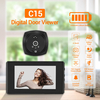 C15 HD 1080P Visionneuse de porte Caméra vidéo judas 4xZoom4.3 "LCD Écran Cats Eye Camera Doorbell Détections de mo