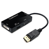 Cabledeconn B0108 Adaptateurs Display Port 1.2 à HD 4K DVI VGA 3 en 1 Convertisseur de câble réseau multifonction PC Not