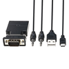 Cabledeconn E0506 Convertisseur VGA mâle vers HDMI femelle 1080P Boîte adaptateur HDMI Port Audio Câble dextension