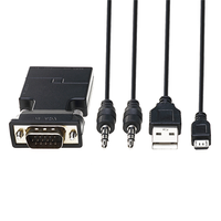 Cabledeconn E0506 Convertisseur VGA mâle vers HDMI femelle 1080P Boîte adaptateur HDMI Port Audio Câble dextension