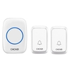 CACAZI A60 Sonnette de musique sans fil étanche LED Lumière Batterie 300M Télécommande dappel sans fil à domicile C