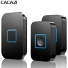 CACAZI A88 sonnette étanche sans fil LED lumière 300M télécommande 2 boutons 1 récepteur appelant Bell