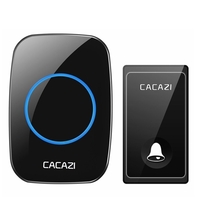 CACAZI FA60 sonnette sans fil auto-alimenté étanche maison intelligente porte anneau sonnette récepteur émetteur