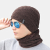 Cache-oreilles épais pour hommes Chapeau chaud Écharpe en tricot déquitation