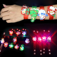 Cadeau de Noël lumineux poignet Bande Cartoon LED Flash Bracelet pour enfants cadeaux décoration jouets