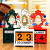 Cadeau créatif de Noël mini calendrier en bois Accueil ornement Table bureau décor