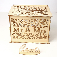 Cadeaux de mariage bricolage boîtes de rangement en bois avec rangement pour serrure