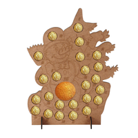 Cadeaux de Noël en bois de calendrier de lavent Bonhomme de neige Chocolats Orange Boîte de rangement Décorations d